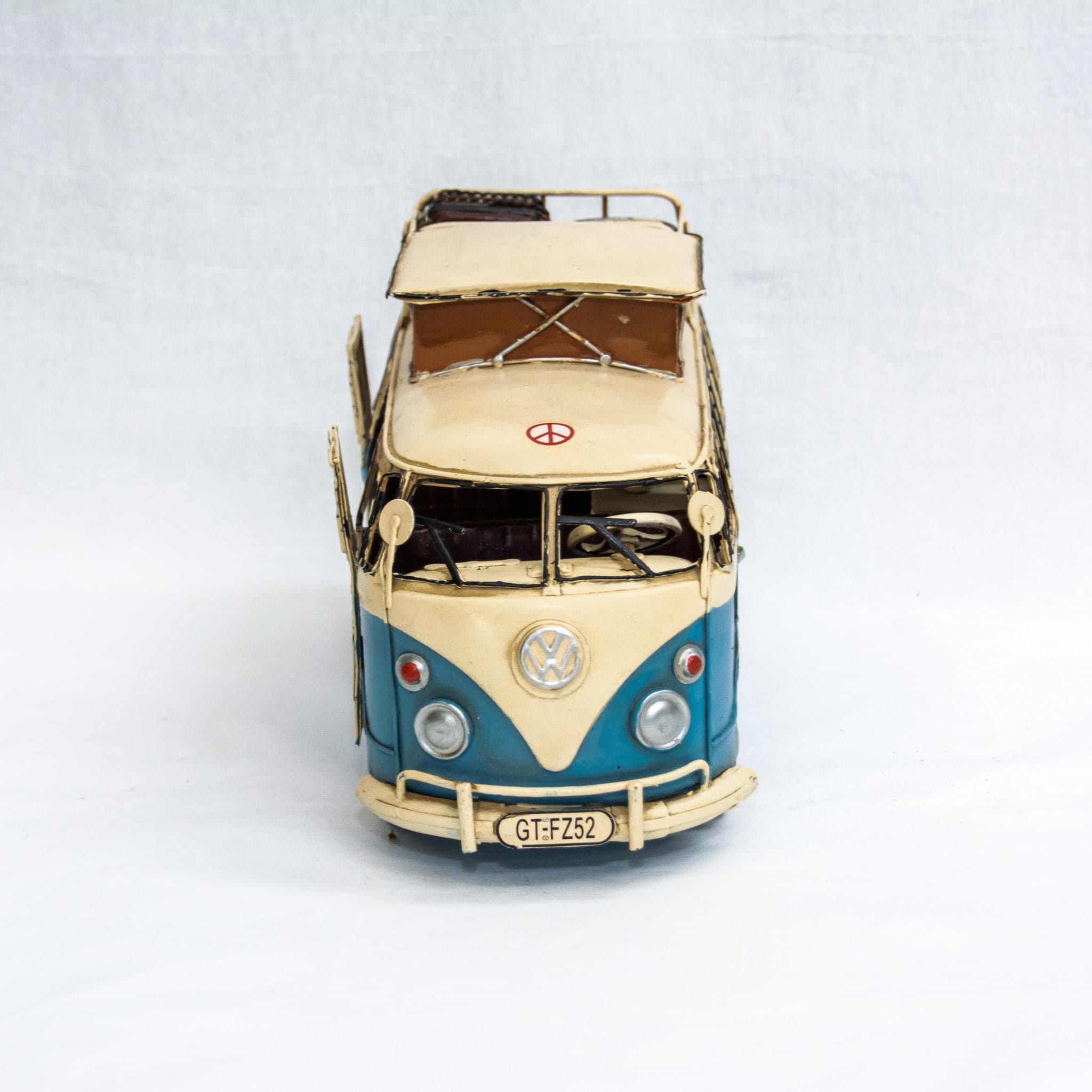 Volkswagen T1 Hippie Camper - handgemaakte modelauto - foto 4