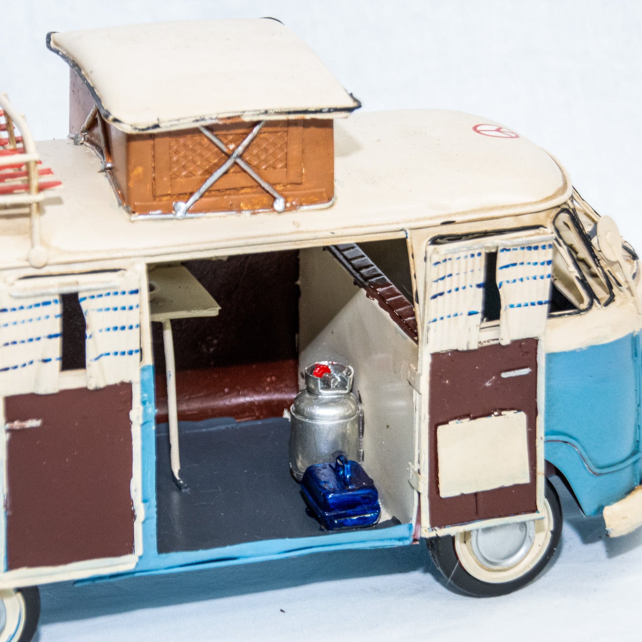 Volkswagen T1 Hippie Camper - handgemaakte modelauto - foto 5