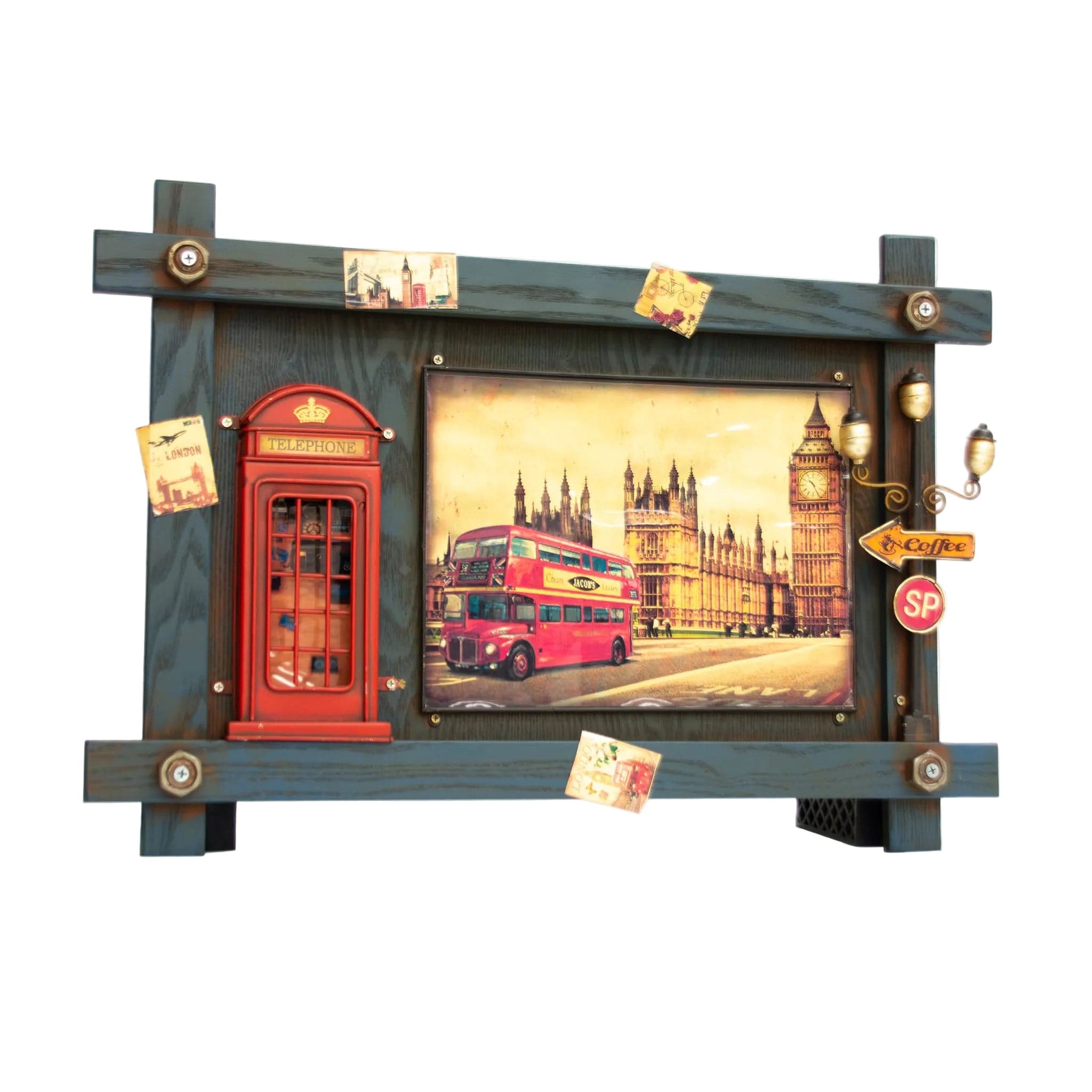 Londen telefooncel diorama - handgemaakte decoratie