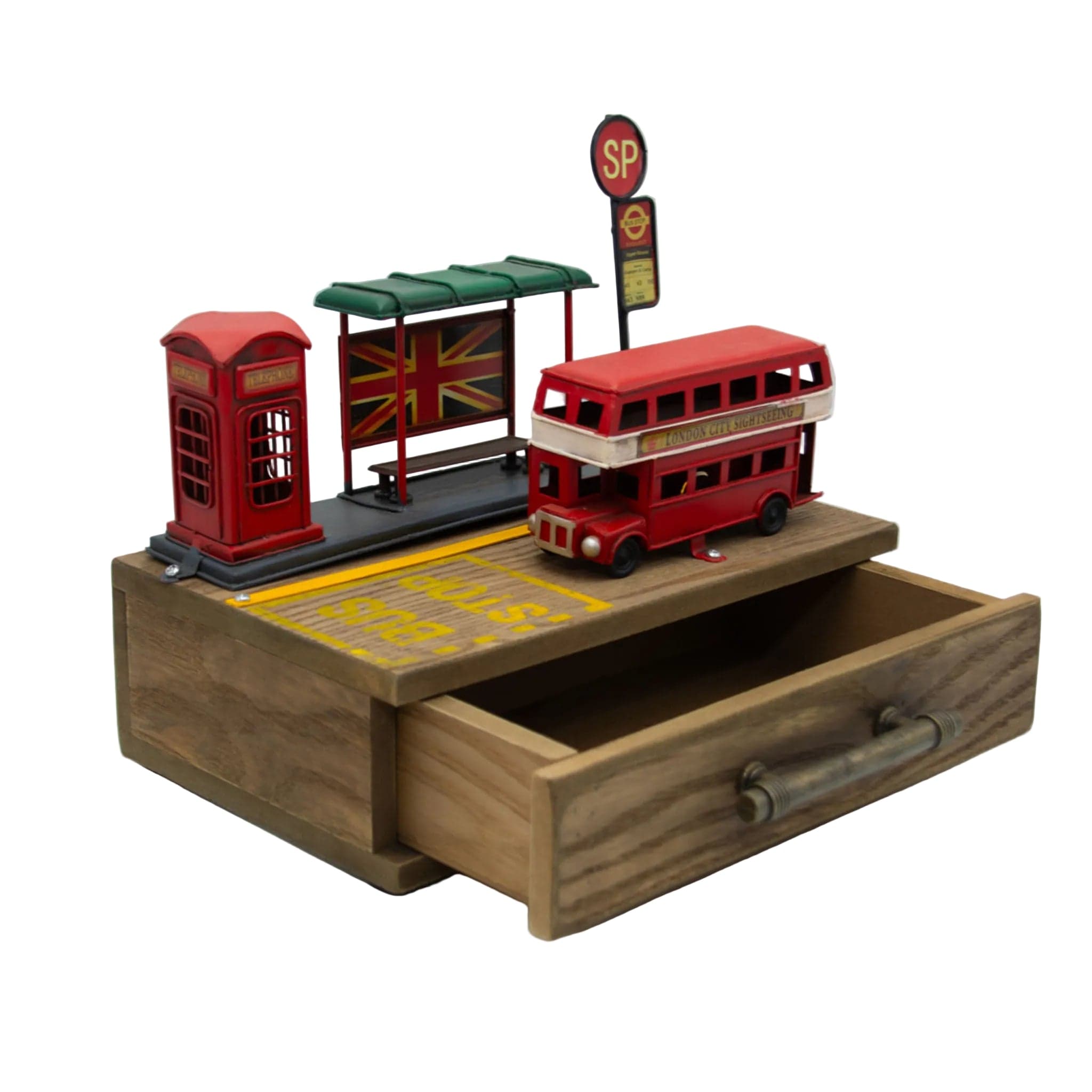 Bushalte Opbergbox - Metalen Decoratie