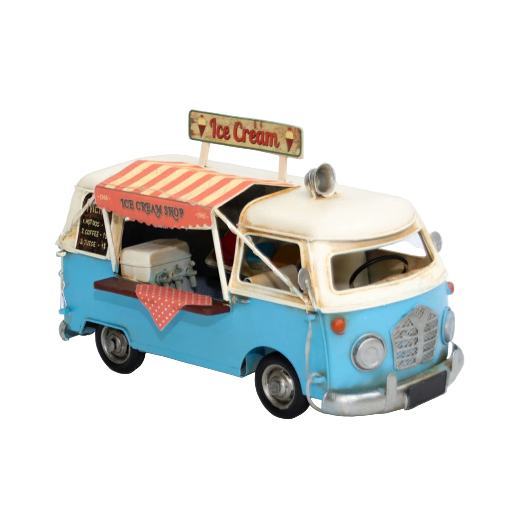 Ijswagen retro - handgemaakte modelauto