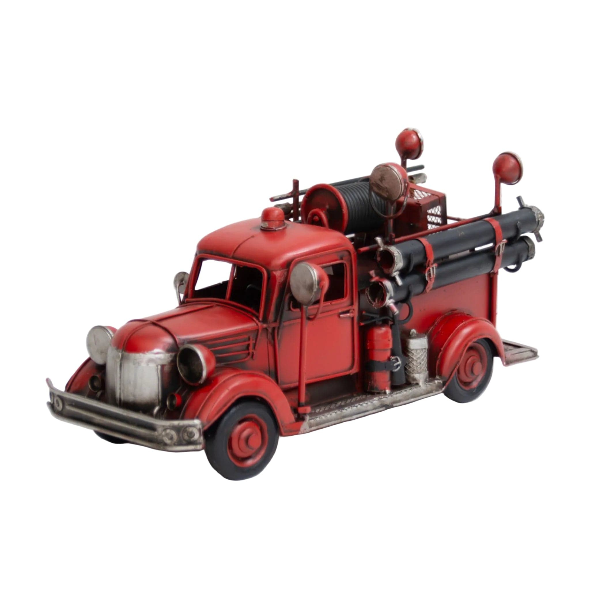 Brandweer ladderwagen - handgemaakte modelauto