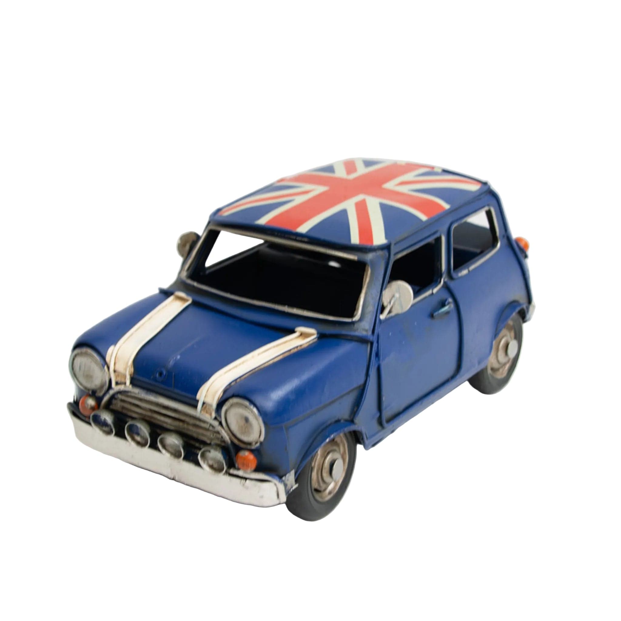 Mini Cooper met Britse vlag - handgemaakte modelauto