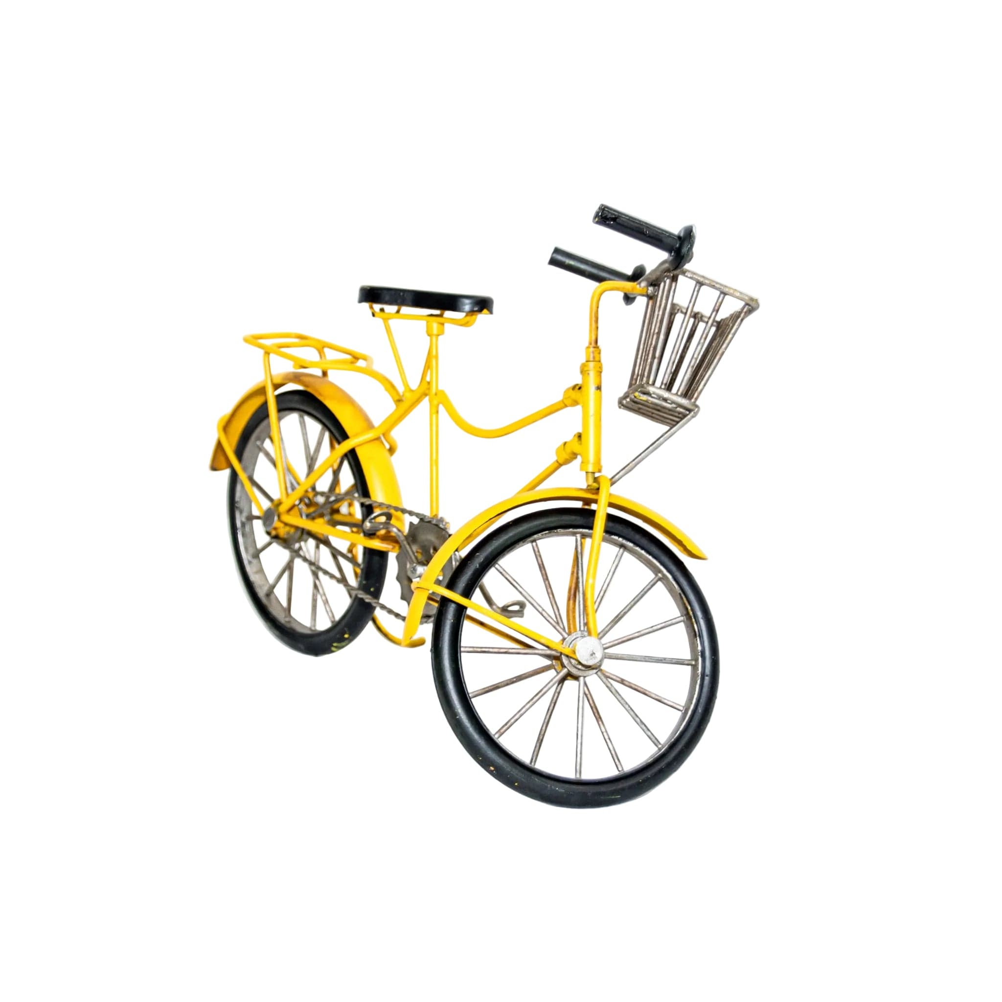 Damesfiets met Mand - handgemaakte modelfiets