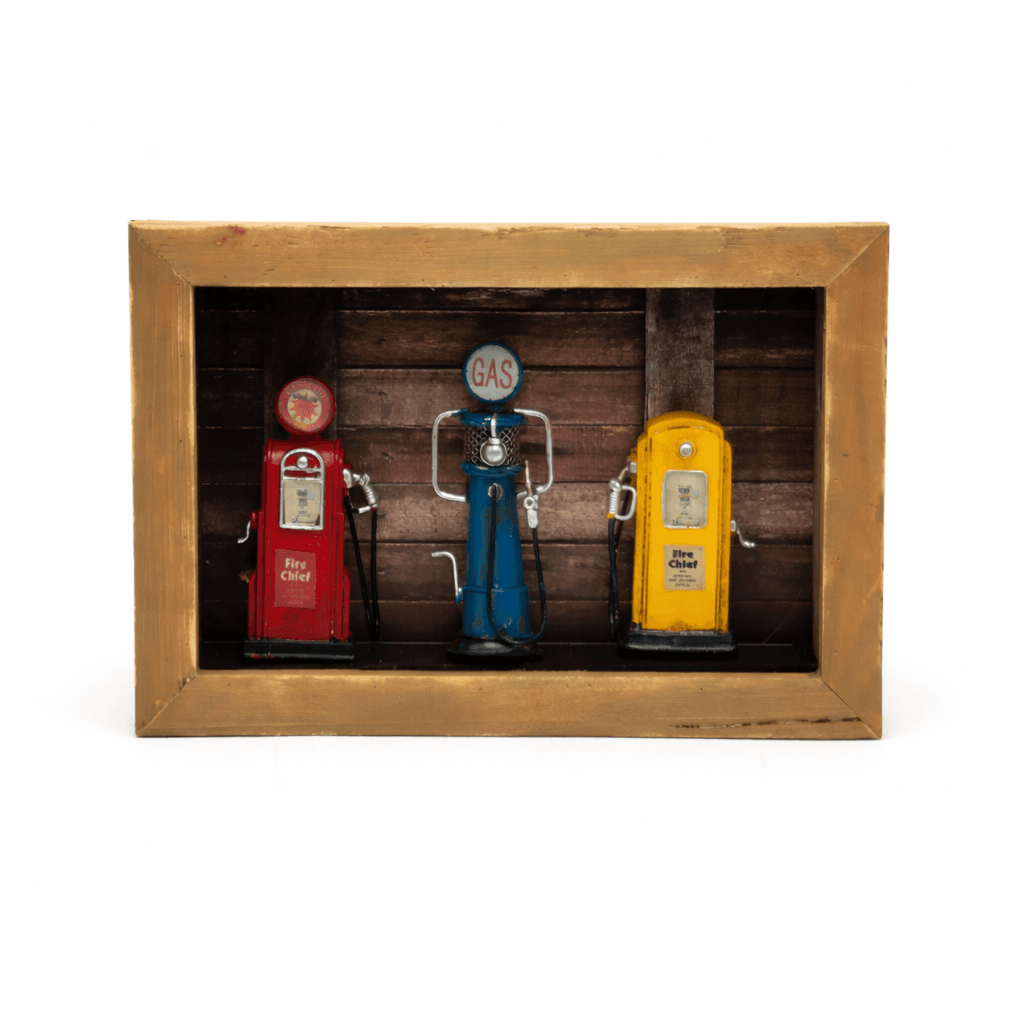 Tankstation wandbord - handgemaakte decoratie